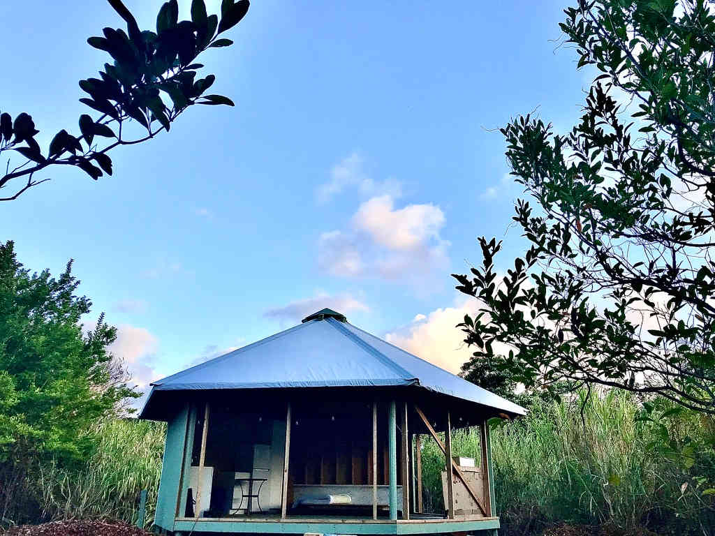 Honeycomb Hut when it was being built!