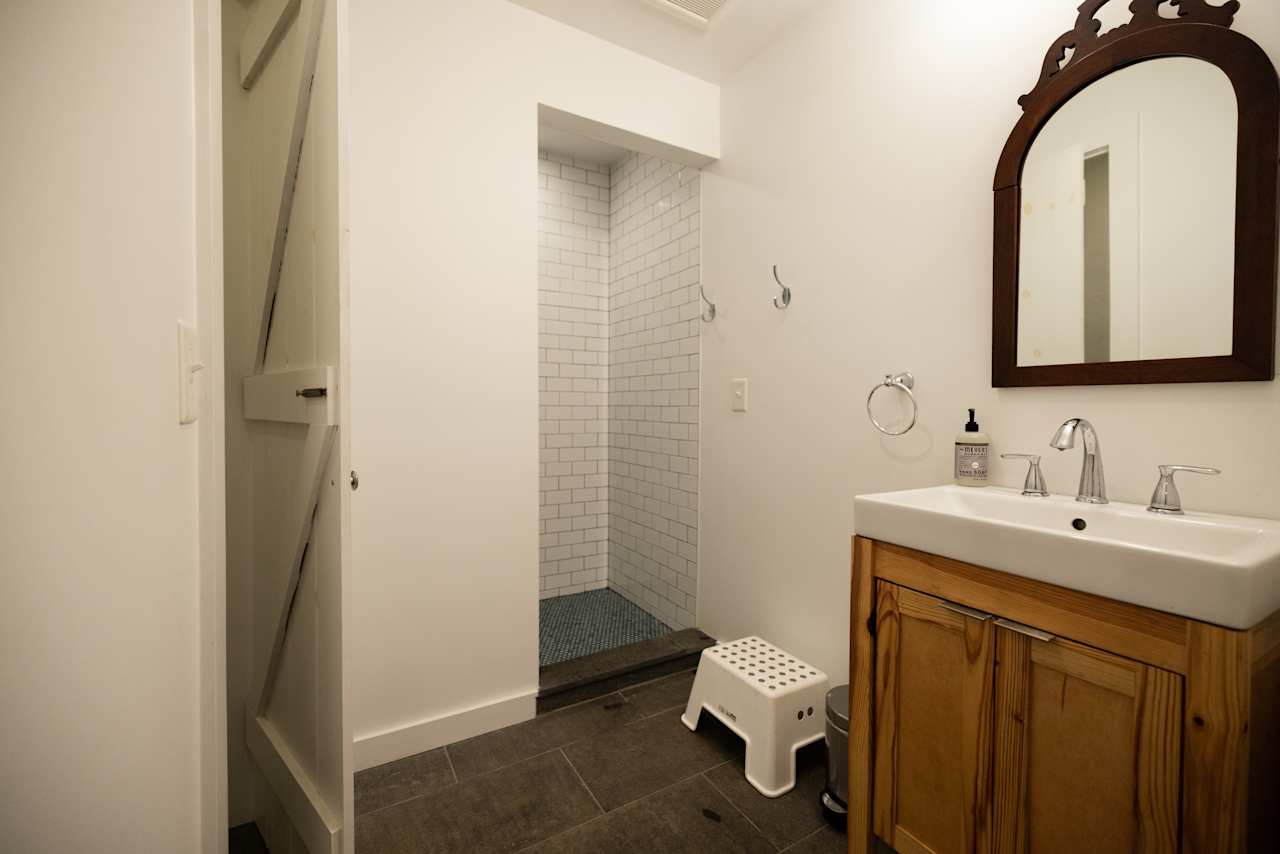 ground level bathroom