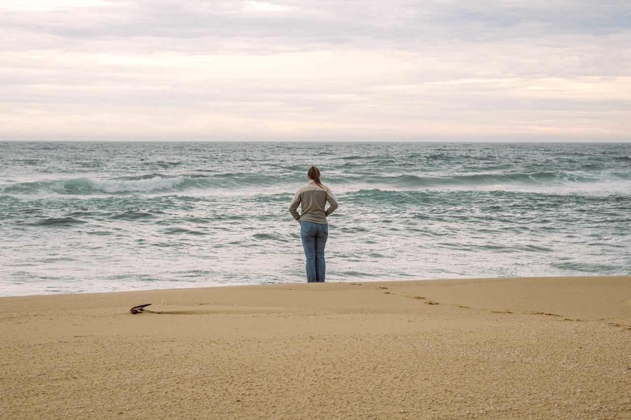 Enjoying the ocean views.