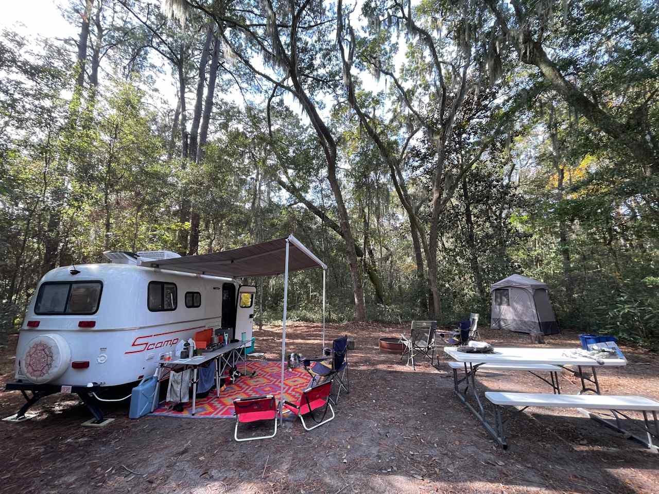 Spacious campsite close to Hunting island state park