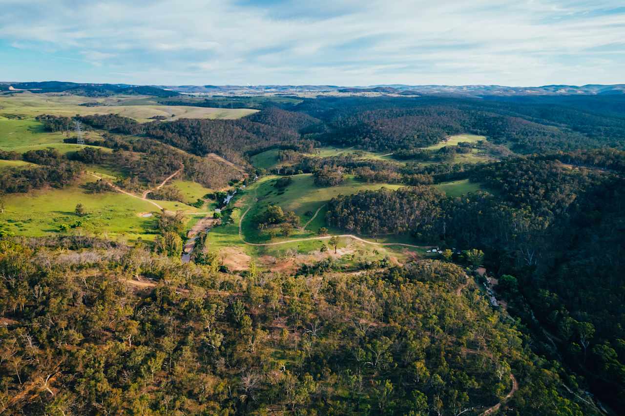 Birds eye view of the property