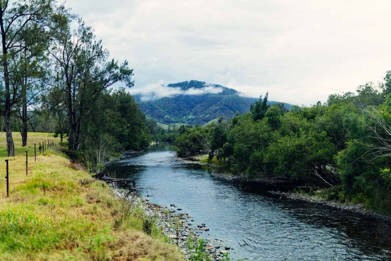 Macleay river in the moody weather