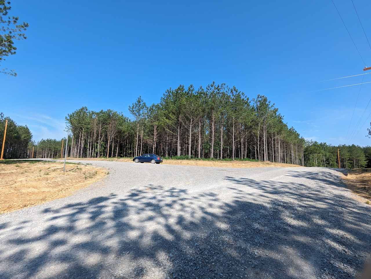 Panoramic from the corner with car for perspective