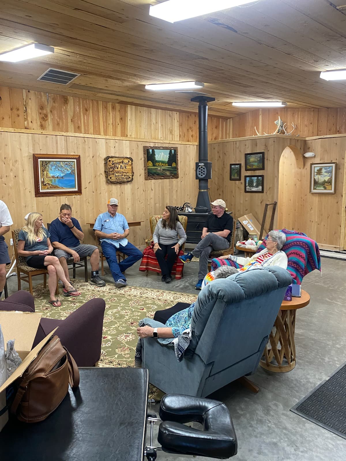 Large sitting area in the main lodge