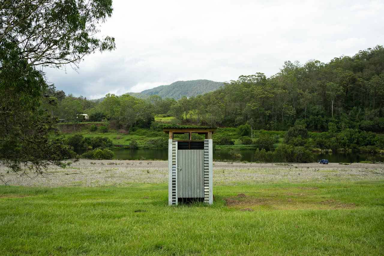 Eco friendly pit toilets are available.