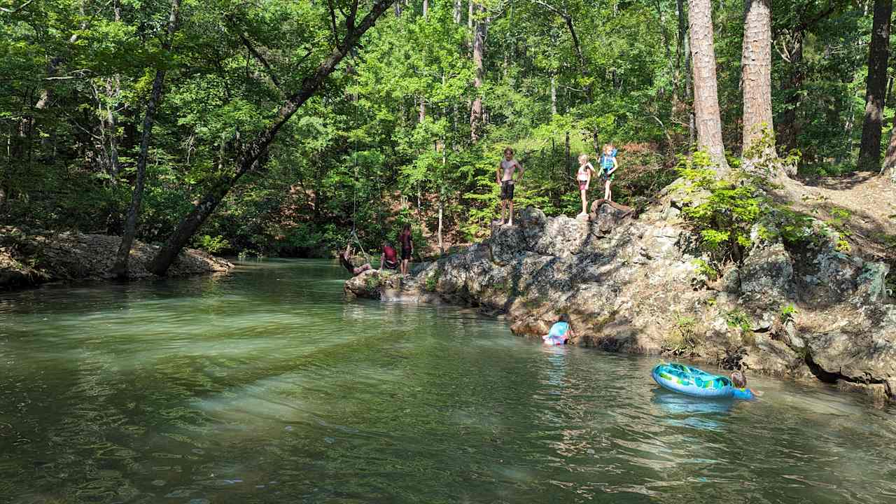 Swimming hole short drive away