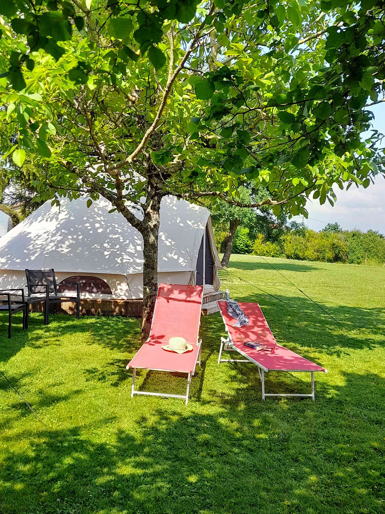  2 Sunloungers provided with plenty of shade to enjoy reading and relaxing