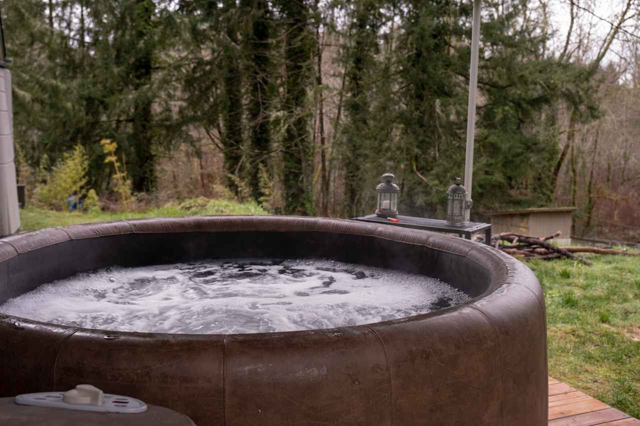 No better way to end/start a day than in this hot tub overlooking the property