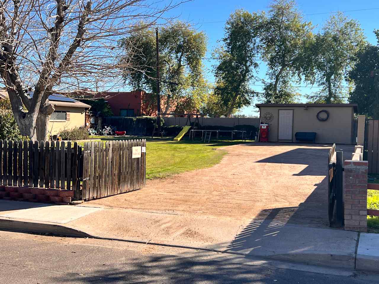 RV gate and parking site