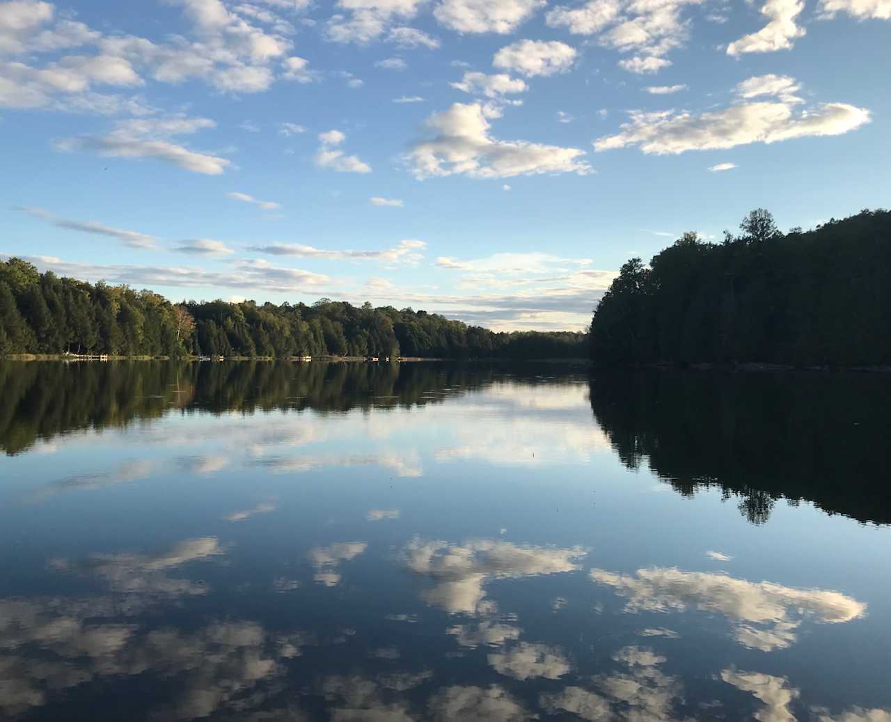 View from the dock platform facing southwest. Perfect for a summer evening!