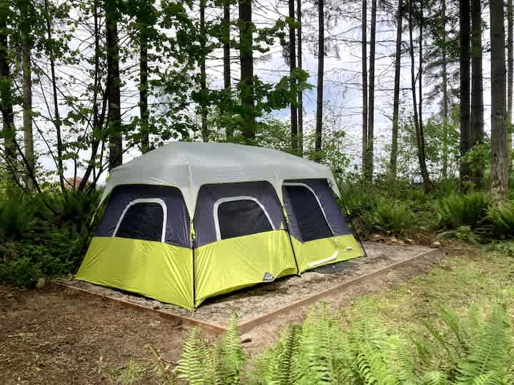 Sam’s Tent in the Shire Campground. 