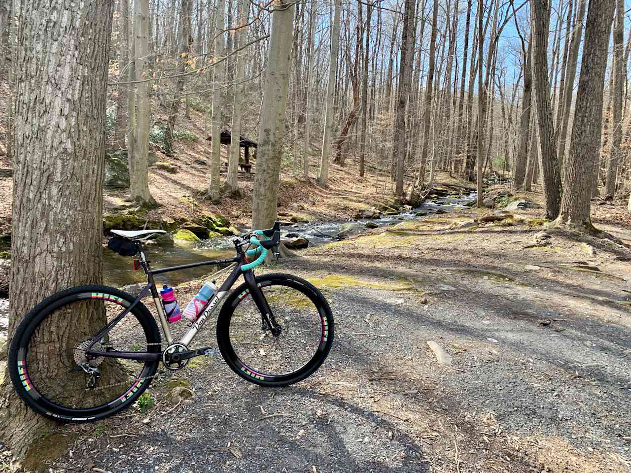 Nearby creek in the Frederick Municipal Forest/Watershed with parking & picnic area