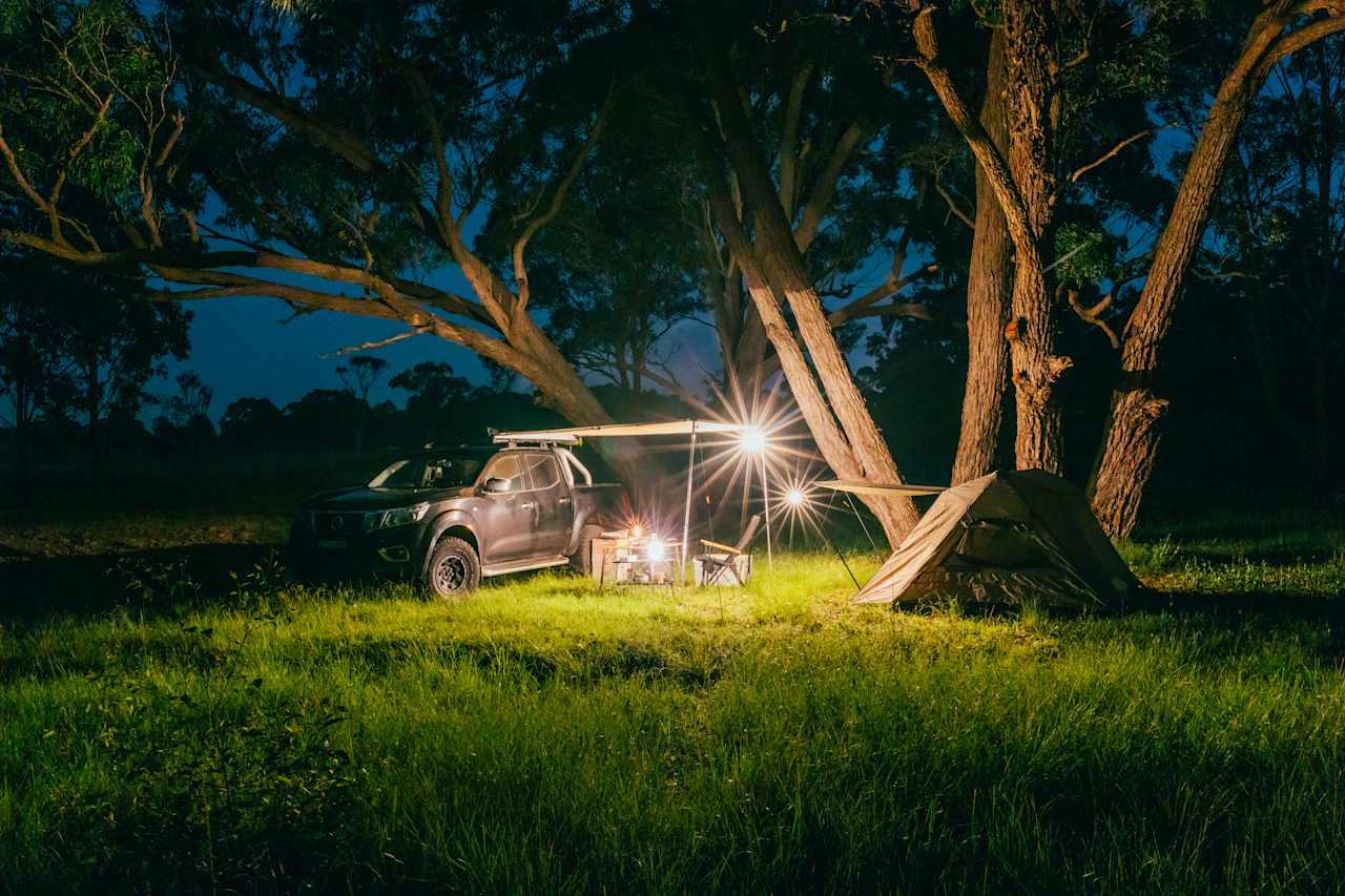 Campsite at night