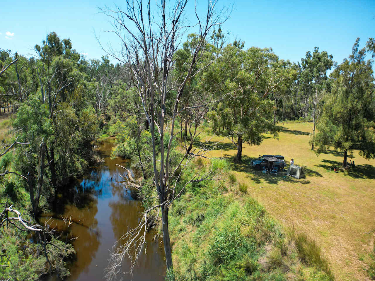 large campsite at the end of the property