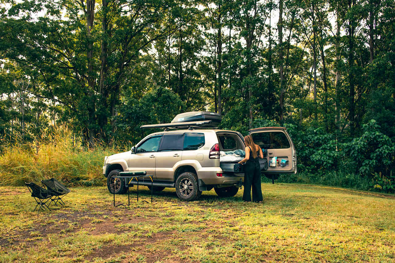 Campsite nestled amongst the bush