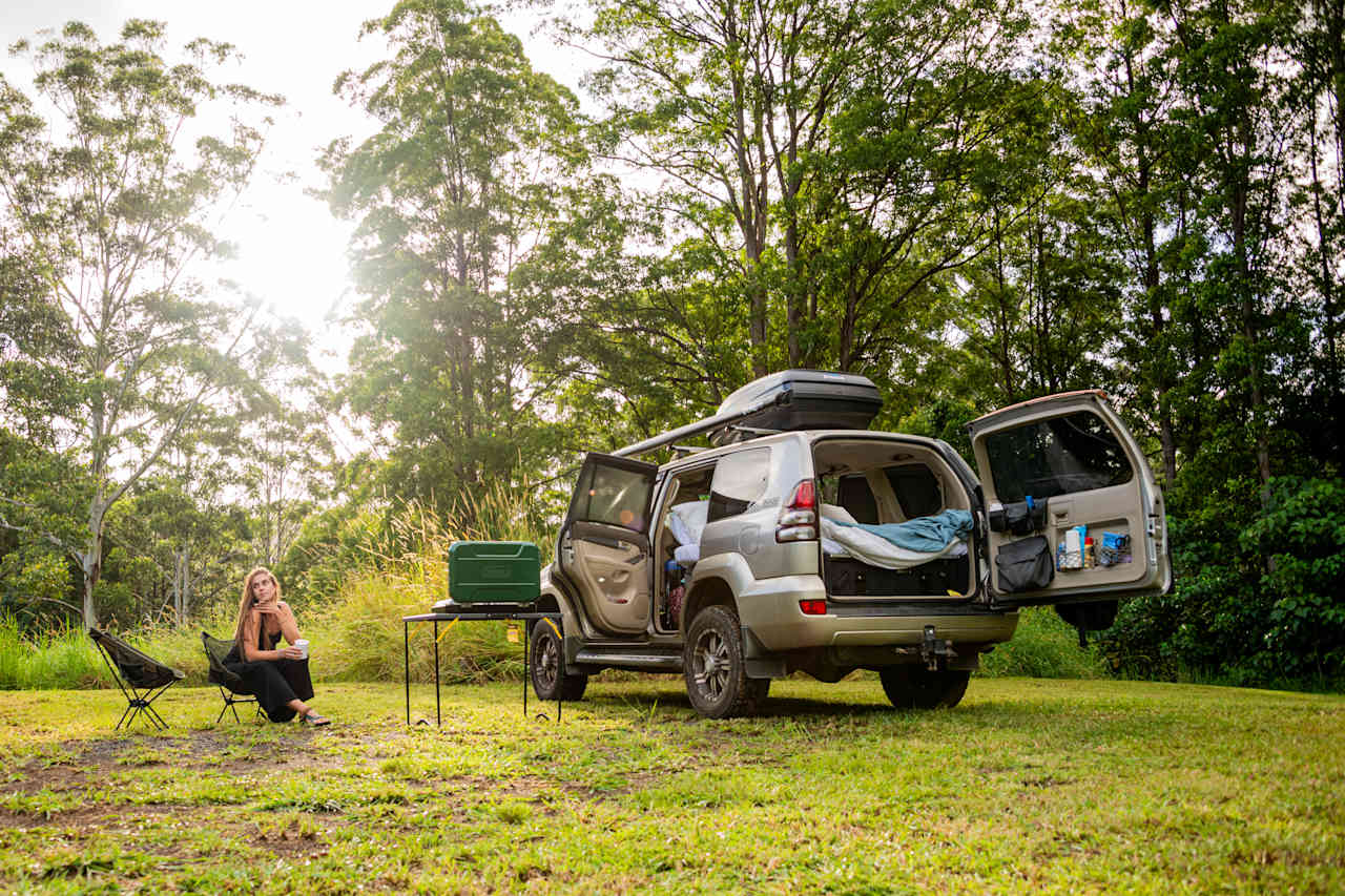 Relaxing at our campsite