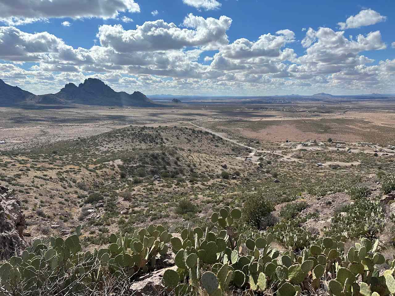 Rock hound state park is really close and has hot showers.