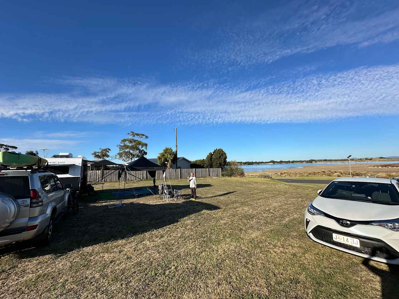 Ocean side camping, Bridport TAS