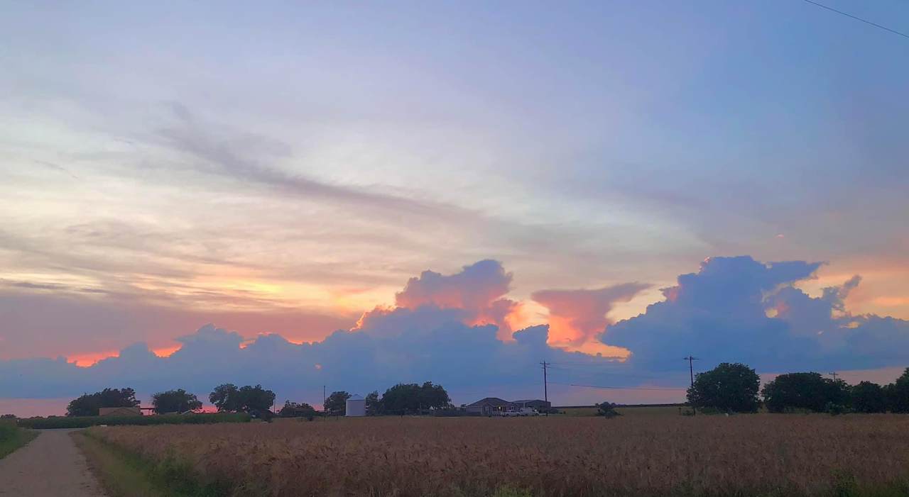 Sunset at the farm.