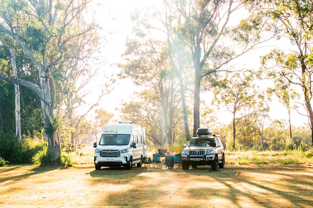 Campsite setup at Mystery Craters 