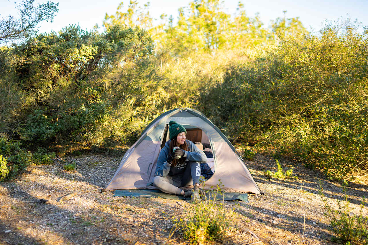 Morning light at Camp Escondida