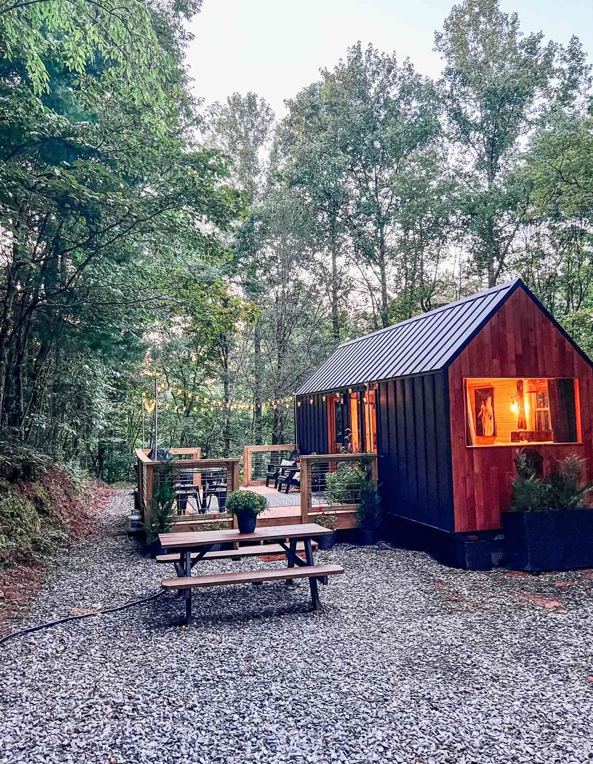 292 sq ft Tiny home with fantastic deck and fire pit area