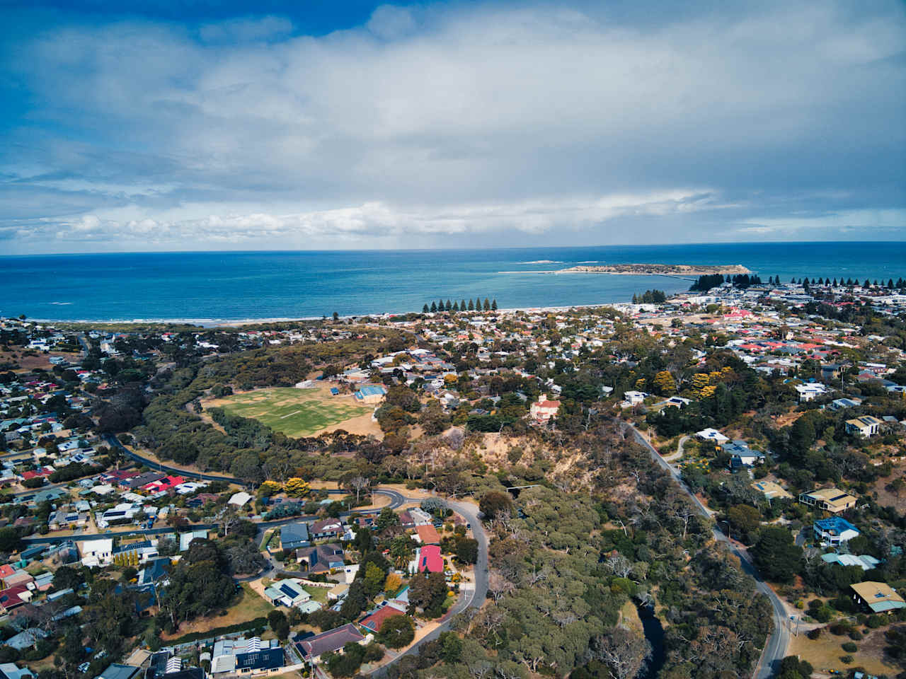 Drone shot of the view