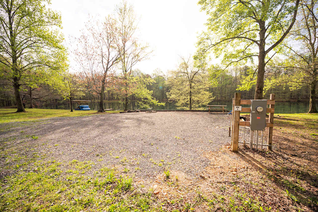 One of the RV sites nearby the cabin