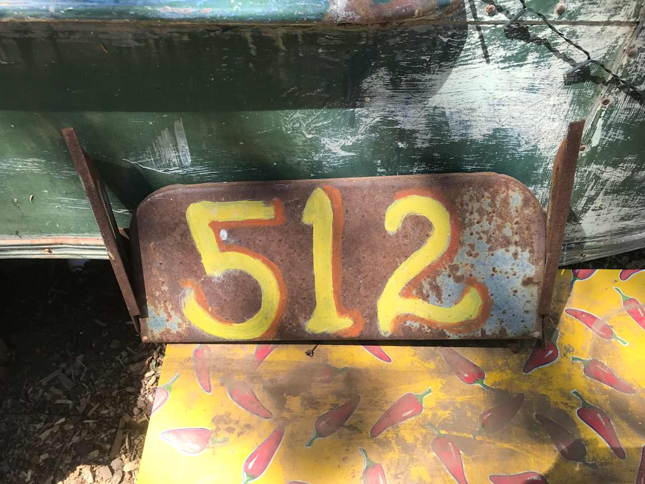 Original step recycled as house number marker.
