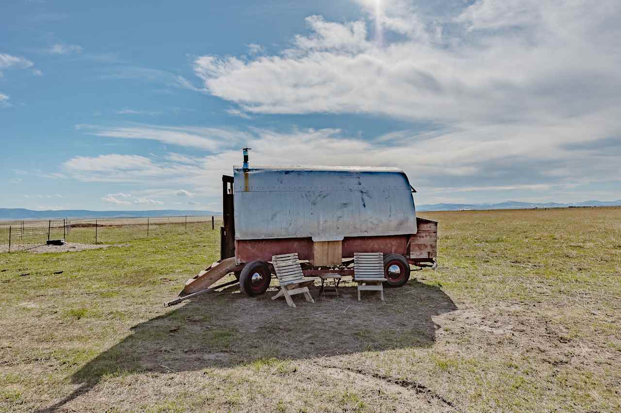 A great place to relax in the shade and take in the view of the surrounding mountain ranges and the sunrise. 