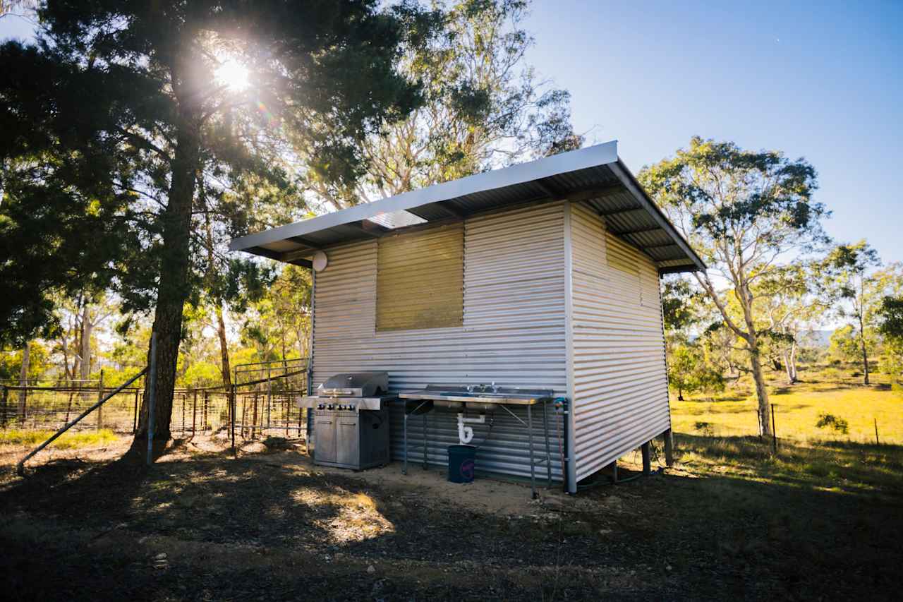 Shearers shed. Available if you like to cook inside