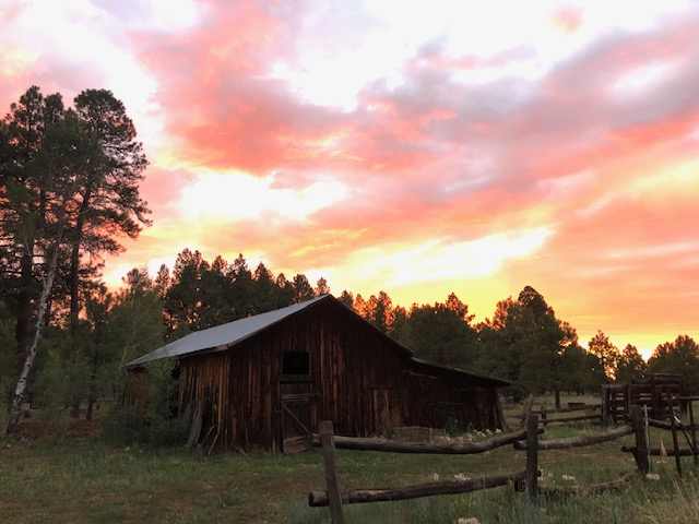 Historic barn on the property. View beautiful AZ sunsets right from our property. 