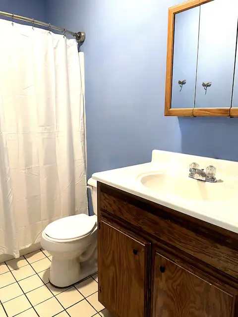 There are two full bathrooms.