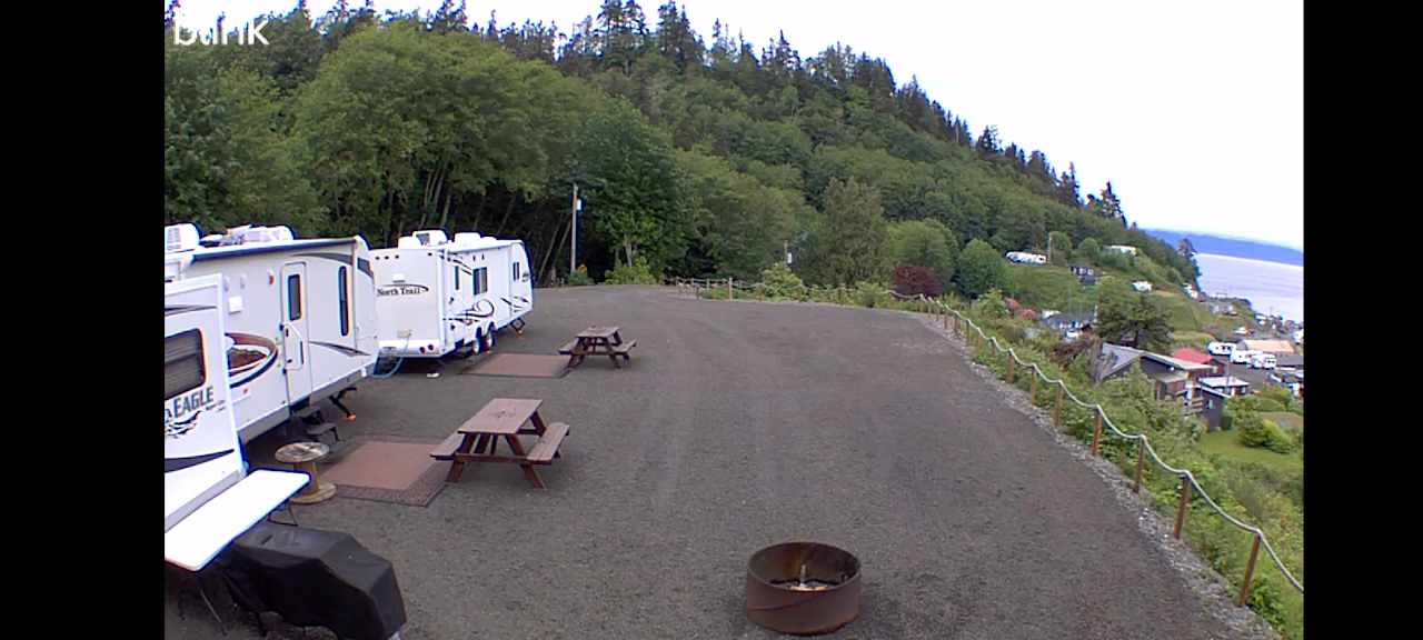 RV sites on this property should be set up horizontally to the water view and Washington Street, allowing for optimal views and easy access (as shown here). This layout enhances the experience, letting guests fully enjoy the scenic surroundings while maintaining a welcoming atmosphere.