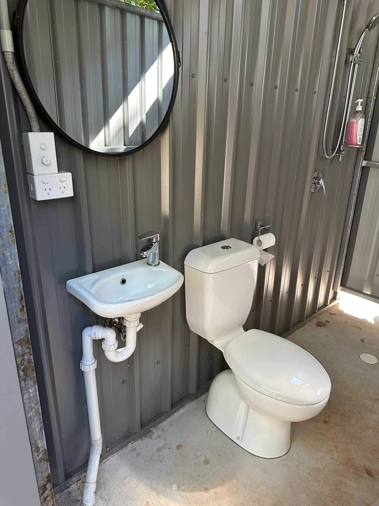 we do have an outside shower and toilet for those that arent self sufficient