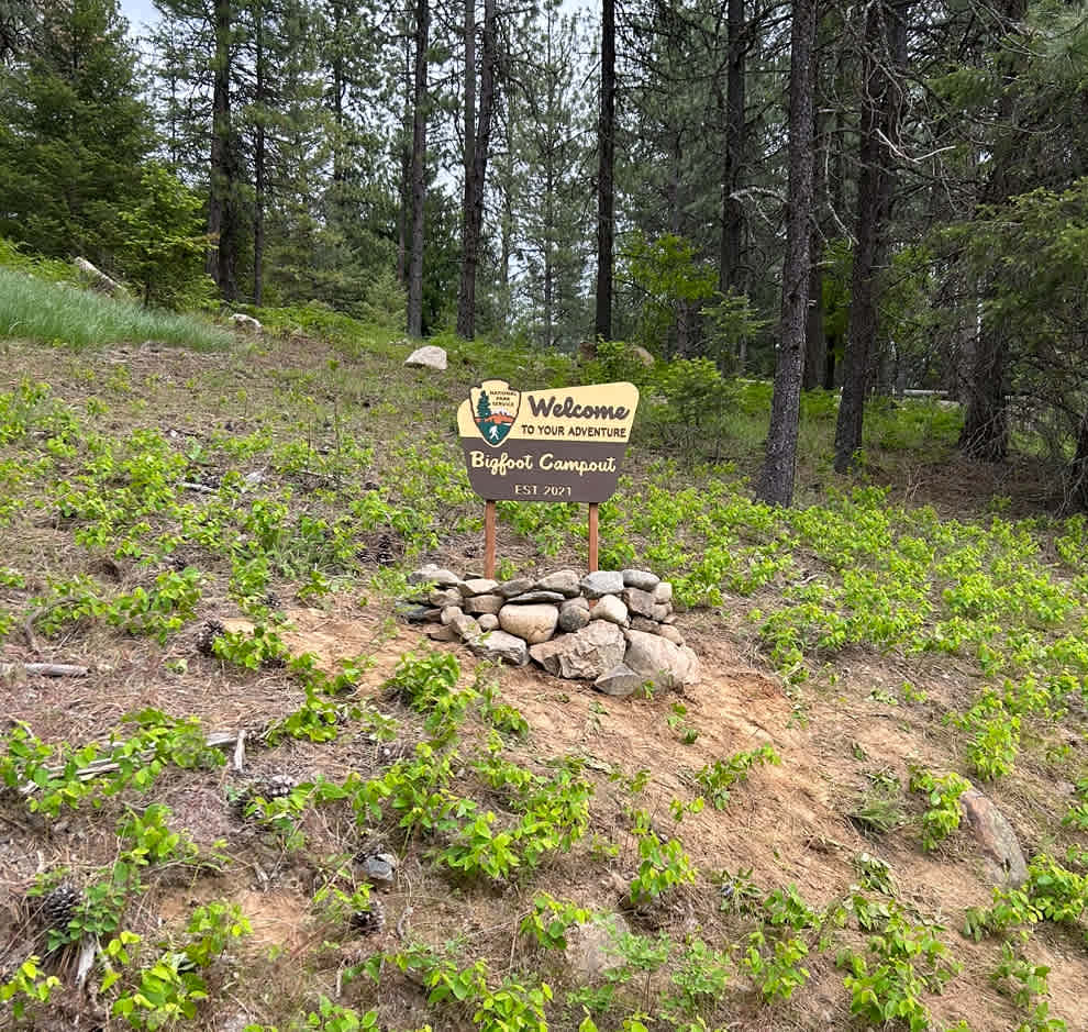 Bigfoot Campout Entrance Sign!