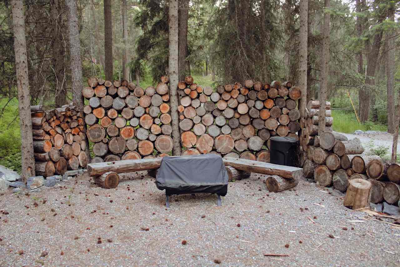 Loved these wooden benches in South Camp for the firepit