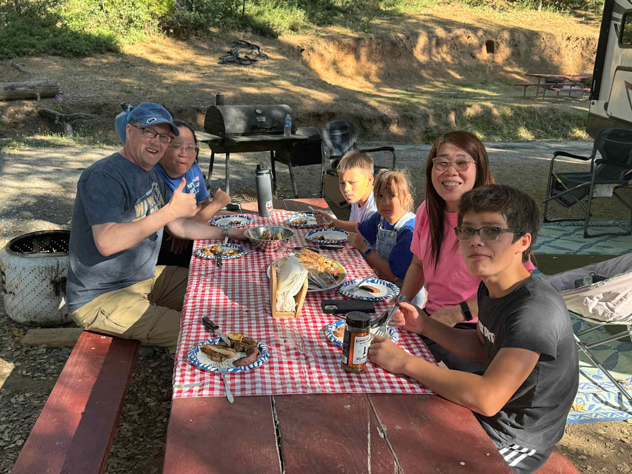 Dinner time after a hard day of relaxing