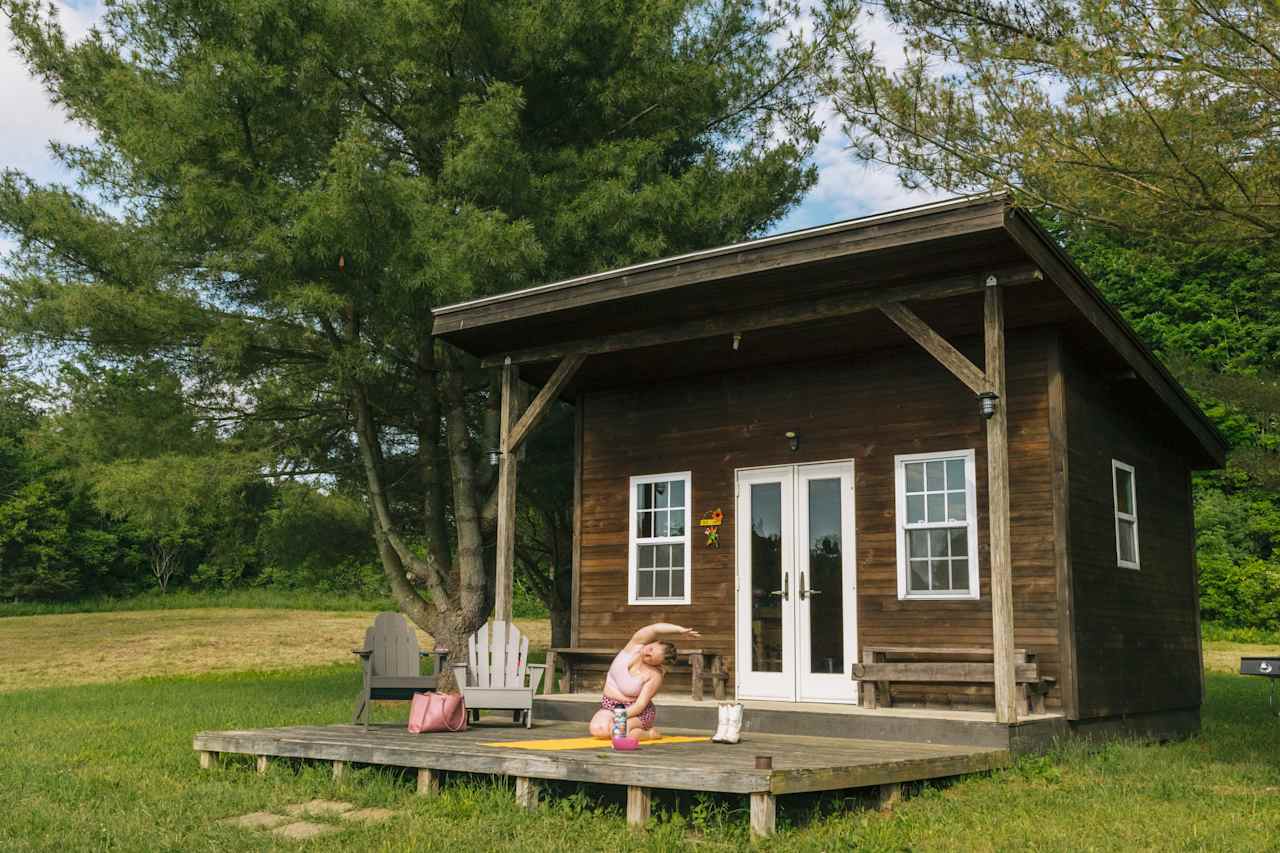 I loved having a front porch for morning yoga and afternoon journaling. 