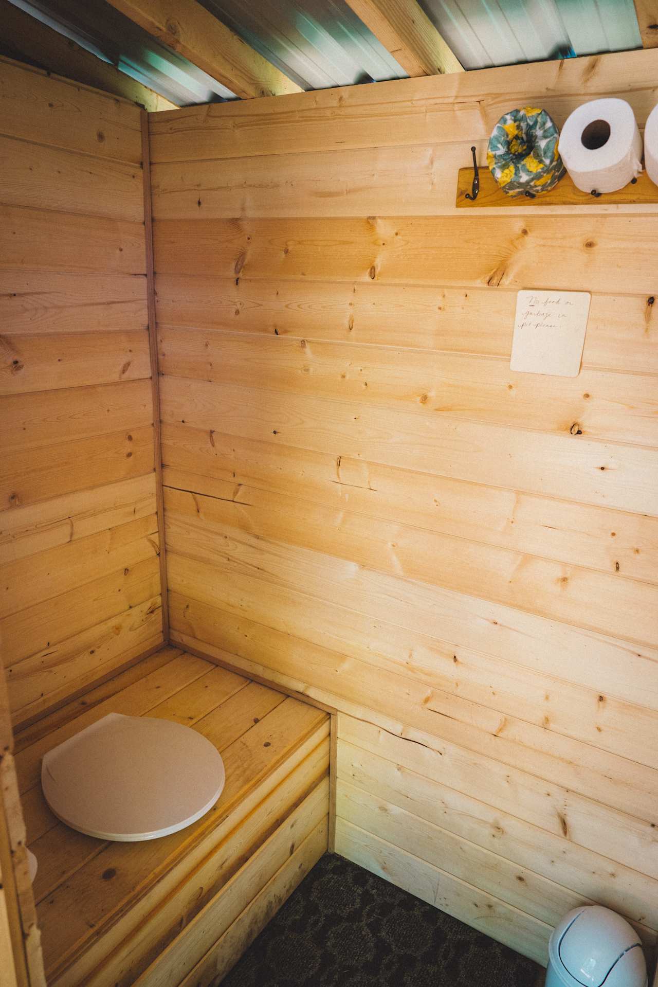 The outhouse facility.