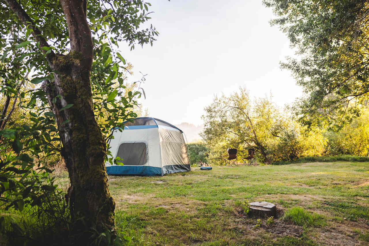 Our campsite from the road