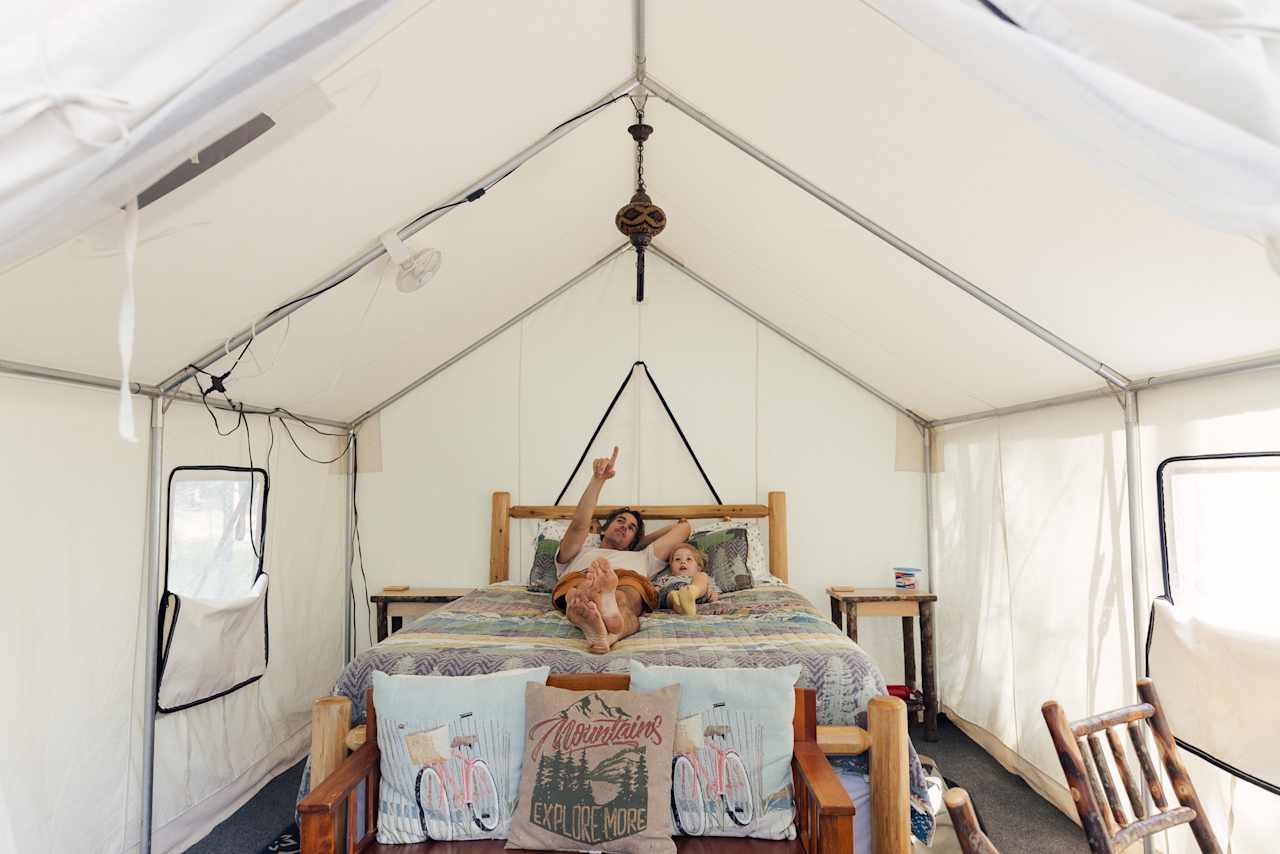 Cozy interior of the big tent! 