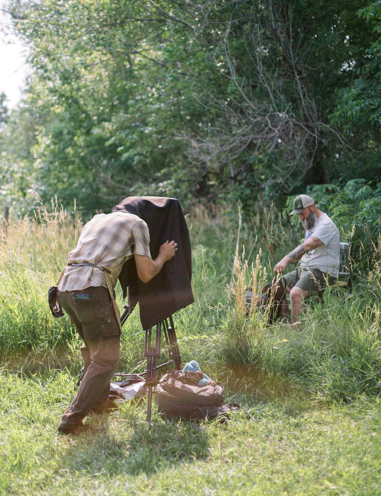 Patrick at work nailing focus. This spot was up closer to his house mid-morning. 