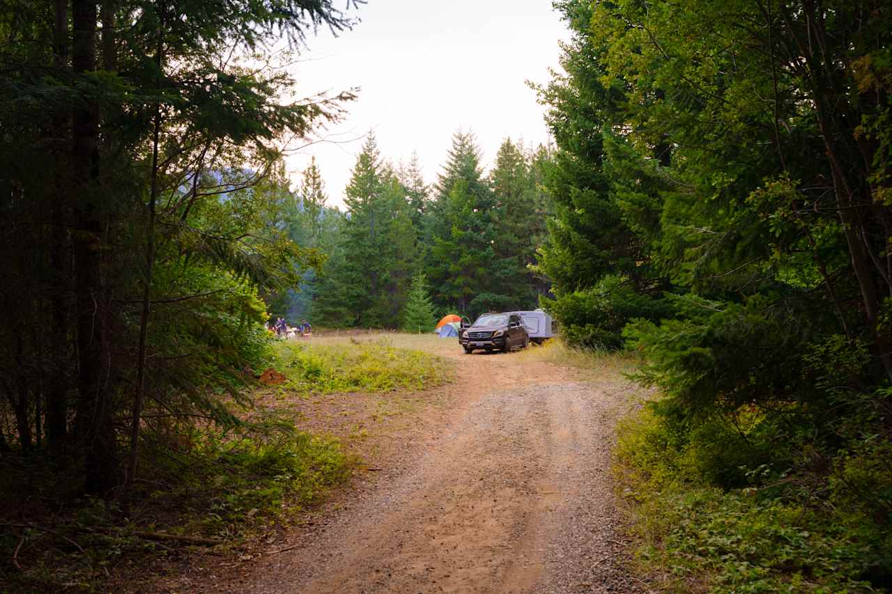 Short walk up the the group and RV campsites.