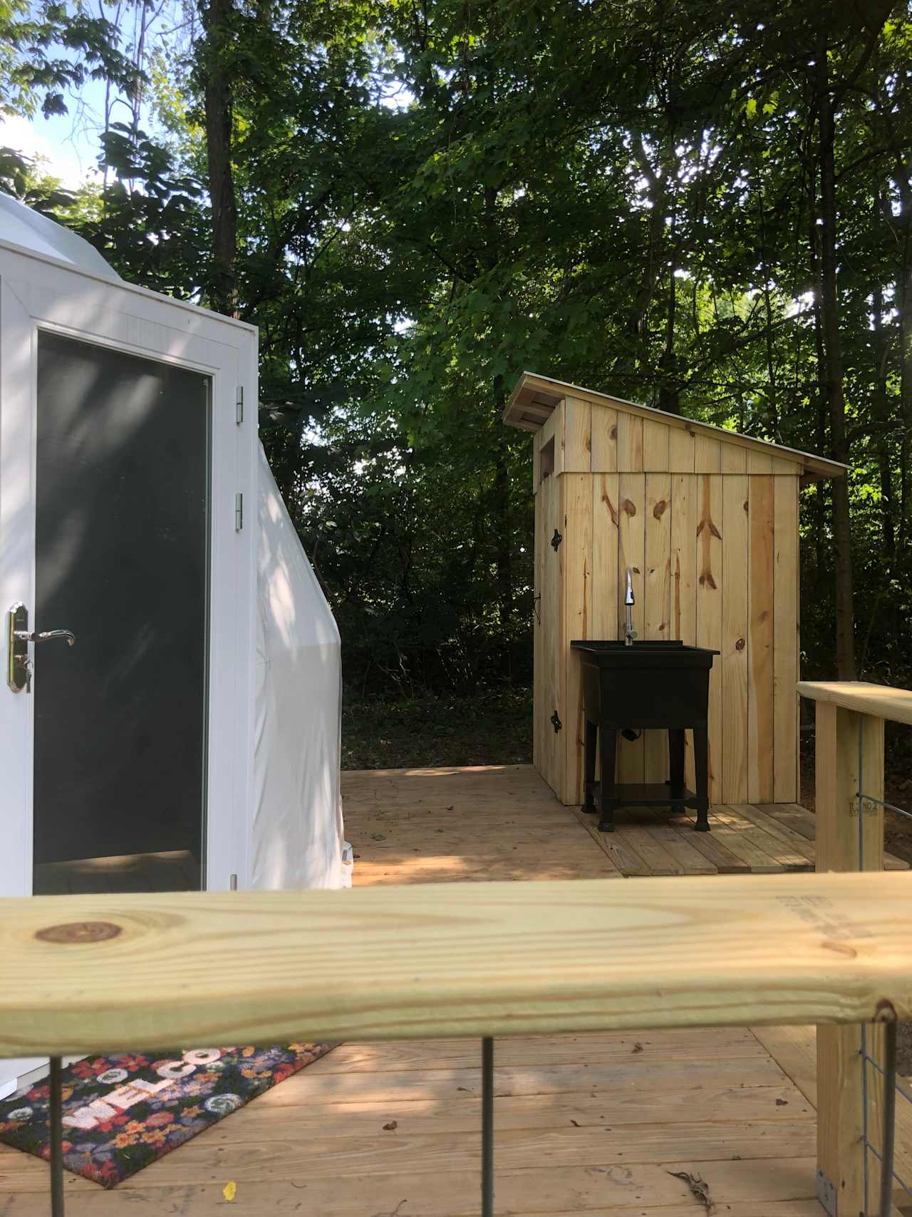 Outhouse and sink