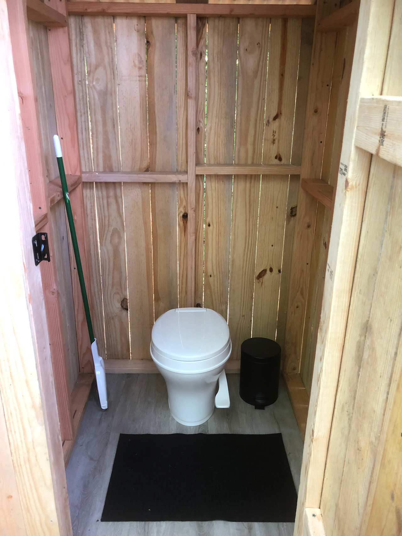 Outhouse interior