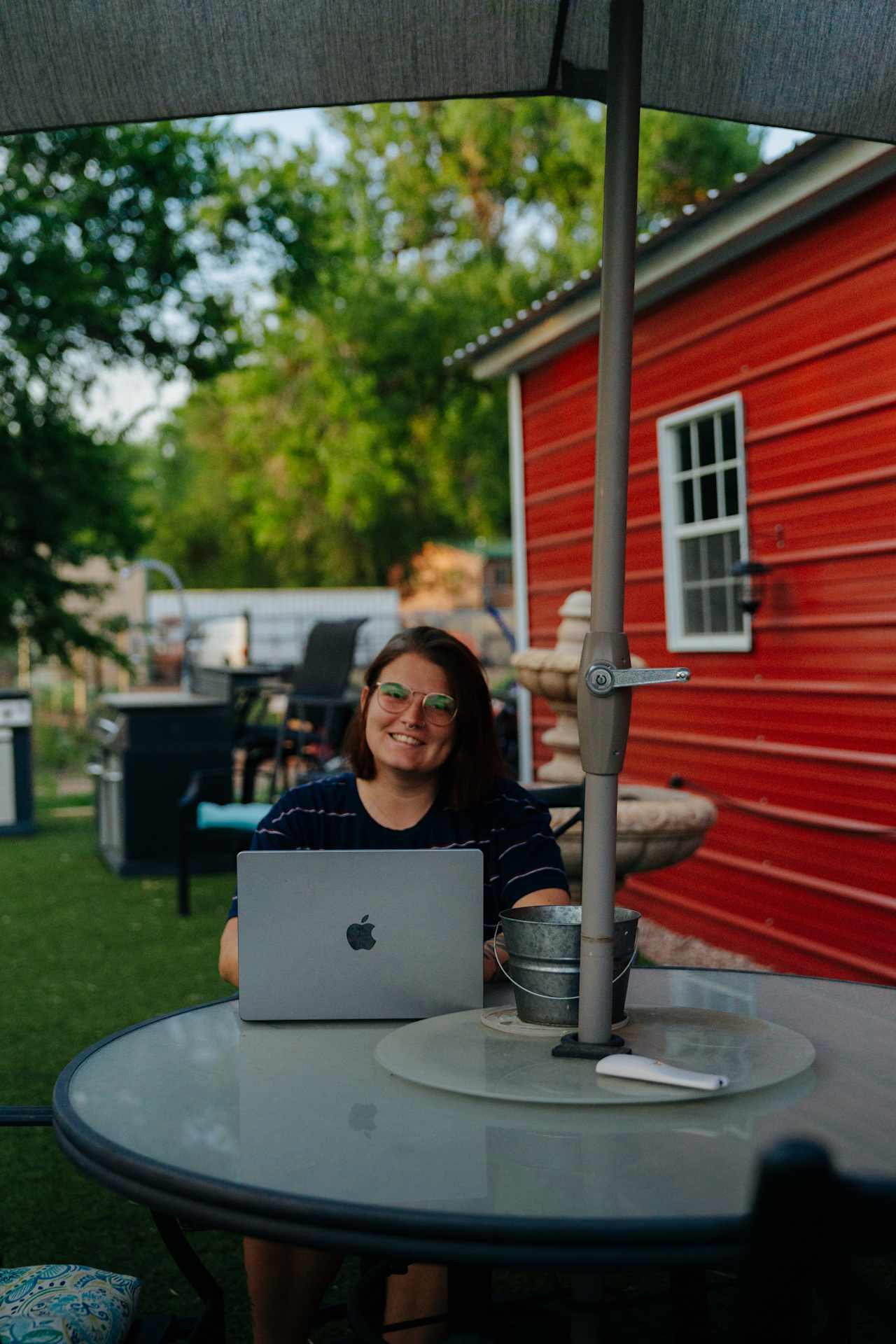 The patio is a perfect place to hang out.