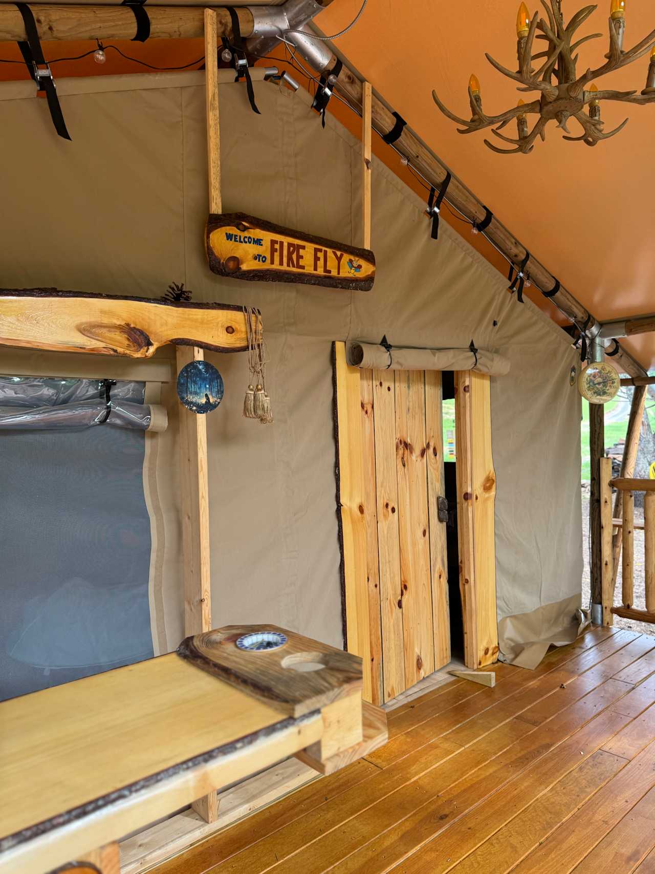 Firefly  tent on the creek bank
