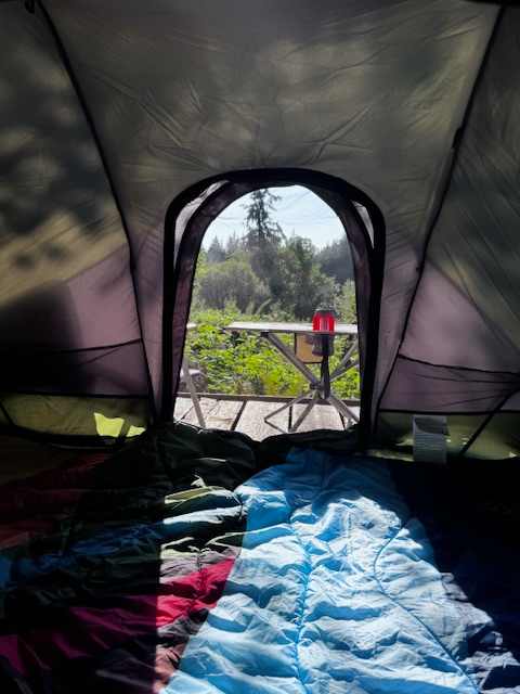 With a view like this, do you leave the tent or stay in bed?