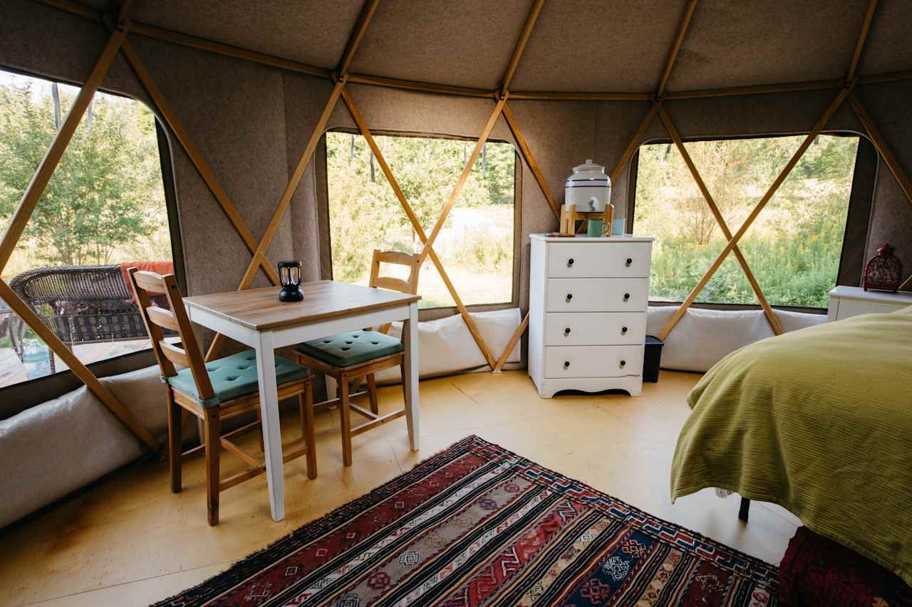 Secluded yurt site